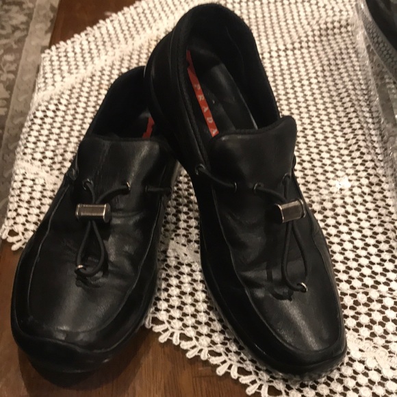PRADA Block Leather Leafear Mans shoe size 10 US - Picture 2 of 8